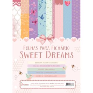 Papel de Carta Decorado Sweet Dreams Bloco 75G - Imagem 10