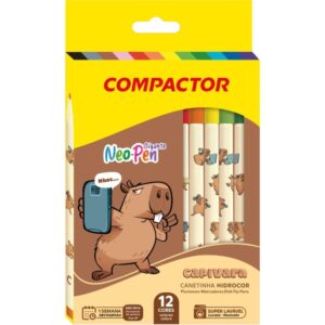 Caneta Hidrografica Neo-Pen Gigante Capivara 12COR - Imagem 1