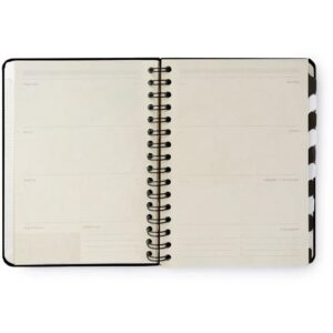 Agenda/Planner Permanente Classica Semanal Preta 148X210 - Imagem 2