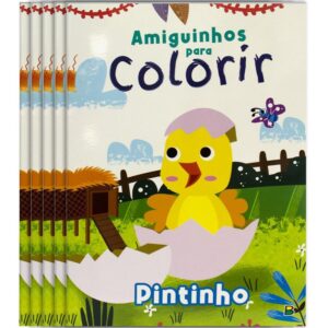 Livro Infantil Colorir Amiguinhos P/Color.pintinho 10 - Imagem 1