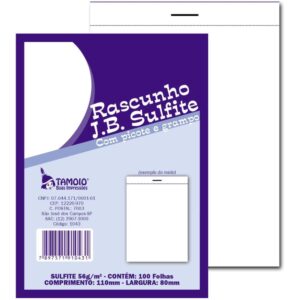 Bloco para Rascunho Sulfite 80X110MM C/100 Fls - Imagem 1