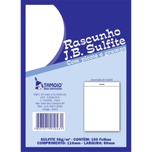 Bloco para Rascunho Sulfite 80X110MM C/100 Fls - Imagem 2