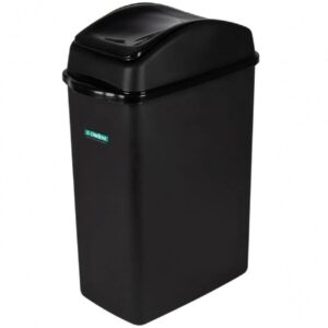 Lixeira para Escritorio Plastica Preta 20,5L - Imagem 1