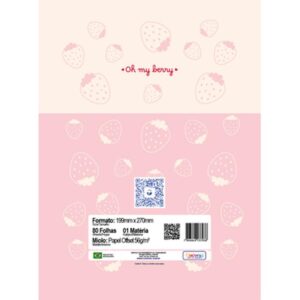Caderno 01X1 Capa Dura Oh My Berry 80FLS. - Imagem 10