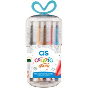 Caneta Hidrografica Cis Criatic Stamp 6 Cores - Imagem 4
