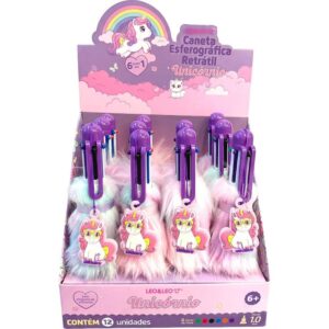 Caneta Esferografica Unicornio 6EM1 RETR.1.0MM 6COR - Imagem 1